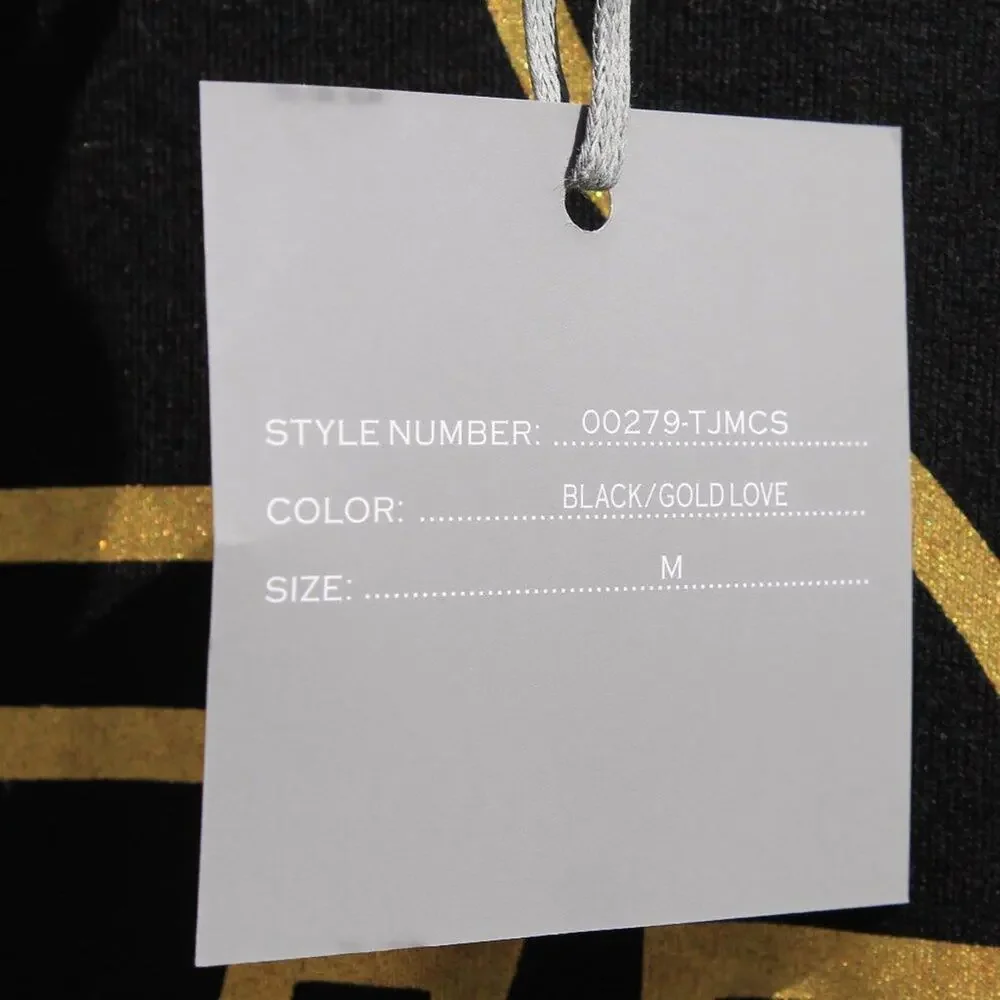 Marled Women's Black Hoodie Sweatshirt Love Graphic Size Medium - Picture 13 of 14